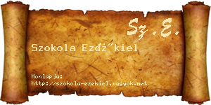 Szokola Ezékiel névjegykártya
